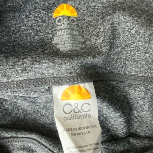 C & C California Gray Stripe Around Leggings S/Med - Picture 6 of 6